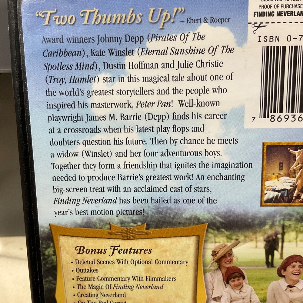 DVD - Finding Neverland. V138 - Picture 3 of 5